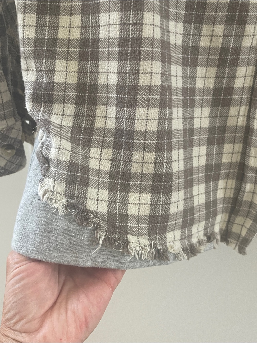 Gilded Intent Distressed Flannel Jacket with Hood EUC Size XS - Picture 5 of 14